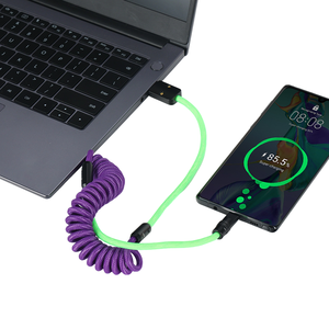 Chất Lượng Cao 120W Siêu Nhanh Mùa Xuân USB Để Loại C Mùa Xuân Cáp Dữ Liệu Xe Hơi Di Động Sạc Cáp Cho <span class=keywords><strong>Android</strong></span> iPhone - Product Image 2