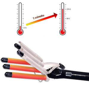 Koreaanse 5-Barrel <span class=keywords><strong>Curling</strong></span> Toverstaf Draagbare Keramische Verwarmde Haar Waver Snelle Styling Ijzer Met Lcd-Temperatuur Display Ptc Verwarming - Product Image 5
