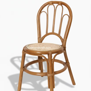 เก้าอี้เด็กหวายทำมือทันสมัยรักษ์โลก พร้อมคุณสมบัติด้านความปลอดภัย เฟอร์นิเจอร์เด็กน้ำหนักเบาสำหรับใช้ในครัวหรืองานอีเว้นท์ - Product Image 1