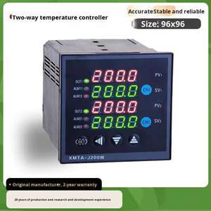 Controlador de Temperatura Inteligente de Dos Canales y Dos Vías con Pantalla Digital LED, Salidas de Alarma, Programación de Puntos de Referencia, Retención de Datos, <span class=keywords><strong>2</strong></span> Años de Garantía - Product Image 1