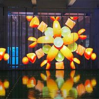 Écran LED transparent haute définition AOTP3.91-7.8 avec pas de pixel de 3.97-7.8mm pour affichage sur vitrine de centre commercial en extérieur