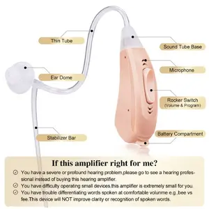 Hearing Aid NEW Digital BTE Thin Tube Hearing Aids For The Deaf Invisible Mini Smart Good Price Battery Hearing Aid