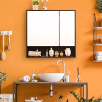 100% armoires à miroir en PVC résistant à l'eau armoire à pharmacie murale de salle de bain éclairage LED vanité