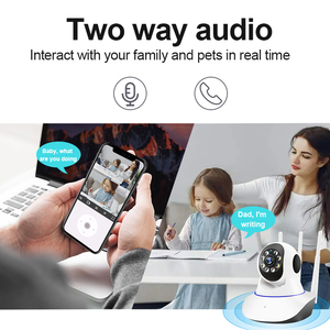 Mini caméra intérieure 2MP de surveillance vocale bidirectionnelle à distance APP alarme poussoir grand Angle Full HD WIFI antenne d'extension USB panoramique-inclinable - Product Image 5
