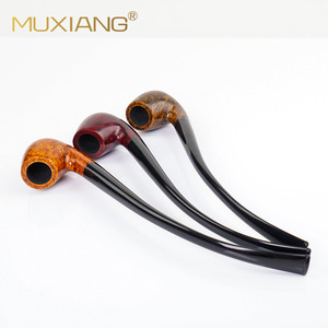 Muxiang Briar Wood Smoking Pipe Bent Type Handmade Tobacco Pipe Men's Accessory - Product Image 4