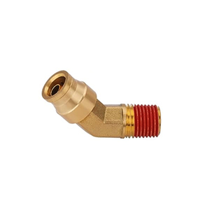 Boeray DOT Conector de latón macho NPT de 45 grados, superficie lisa, construcción forjada, 300 PSI, -65~+200, para camión - Product Image 2