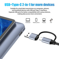 Hub USB + Type-C double tête pour smartphones, tablettes, Nintendo Switch, adaptateur répartiteur 2A/2C (SM-2A2C401, garantie 1 an)