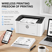 Printer Laser Monokrom HP Laser 108w Nirkabel A4 untuk Rumah Kantor Bisnis Mesin Cetak Wifi Mobile