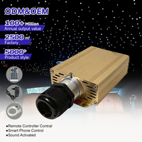 Moteur d'éclairage à fibre optique 10W pour commande en gros, avec contrôle d'éclairage par application et uniformité des 16 couleurs, idéal pour la rénovation de limousines et les applications en magasin