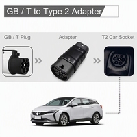 Adaptateur de charge pour véhicules électriques 32A 7kW GB/T vers Type 2 IEC 62196 pour chargeurs chinois et véhicules électriques européens
