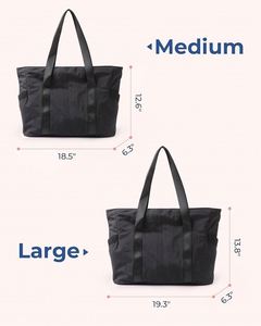 Sac fourre-tout pliable pour femme, grand sac fourre-tout pour l'école, sac à bandoulière, sac à main à poignée supérieure pour les voyages, le travail, la salle de sport, fabriqué en usine BSCI - Product Image 4