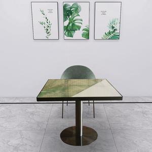 Wholesale Sintered Stone Restaurant Table with Wood <b>Frame</b> European Design Durable Commercial Dining Table - Product Image 2