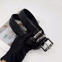 Ceinture à boucle en alliage blanc, motif litchi coloré, style artistique, pour hommes et femmes, mode rétro, motif vigne, pour jeunes