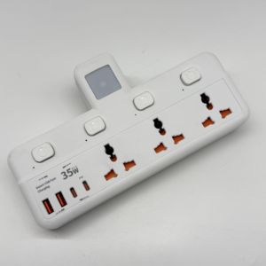 <span class=keywords><strong>Multipresa</strong></span> Intelligente a <span class=keywords><strong>Muro</strong></span> con Spina Standard EU, 3 Prese AC, 2 Porte USB-A e 2 Porte USB-C per Uso Industriale - Product Image 2
