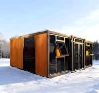 Mobiles Tiny House mit 3 Schlafzimmern, Faltbares Vorgefertigtes Haus, 20ft 40ft Luxuriöses Erweiterbares Containerhaus