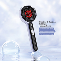 Brosse de massage du cuir chevelu électrique personnalisée en gros avec EMS, thérapie par lumière rouge, applicateur d'huile et peigne de croissance capillaire