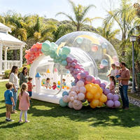 Tente bulle gonflable transparente en PVC avec tunnel unique, maison de jeu extérieure pour enfants et adultes, idéale pour fêtes et événements (à louer)