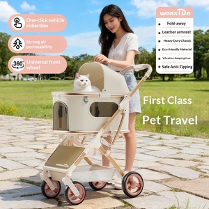 Nouvelle <span class=keywords><strong>poussette</strong></span> universelle transfrontalière <span class=keywords><strong>pour</strong></span> animaux de compagnie, en alliage d'aluminium léger, pliable en un clic, à 4 roues, <span class=keywords><strong>pour</strong></span> chiens et chats, <span class=keywords><strong>pour</strong></span> l'extérieur - Product Image 1