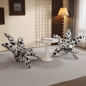Sillón Individual Francés, Silla de Ocio Única en Forma de Pétalo para el Hogar, Sala de Estar, Hotel, Tela, Muebles de Sofá Súper Cómodos - Product Image 1