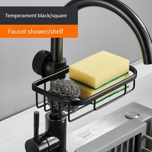 Edelstahl Wasserhahn Rack Lager regal Waschbecken Caddy Schwamm Seifen halter Organizer Hängendes Abfluss regal für Badezimmer Küche - Product Image 3