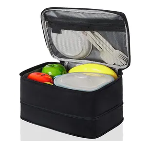 Novo Designer Compressão Espaço Salvando Isolamento Exterior Saco Térmico Almoço Cooler Bag Para Alimentos