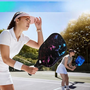 Set Raket Pickleball Permukaan Fiberglass yang Disetujui USAPA untuk Pria Wanita Anak-anak Tingkat Pemula 222g 2 Hitam - Product Image 2