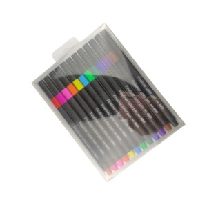 Stylos feutres triangulaires en gros avec grip, 12 ou 24 couleurs, marqueurs à pointe fine colorés, stylos personnalisés pour journal, agenda et dessin - Product Image 1