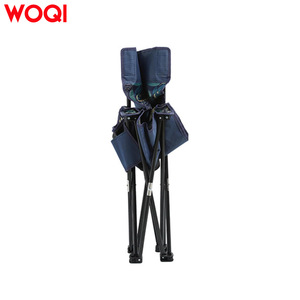เก้าอี้พับแคมป์ปิ้ง Woqi สูง 28.35 นิ้ว เก้าอี้ตกปลาพกพาสำหรับกิจกรรมกลางแจ้ง พร้อมช่องเก็บของด้านข้าง รูปทรงสี่เหลี่ยม สไตล์ลำลอง - Product Image 4