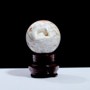 Commercio all'ingrosso di cristallo bianco naturale sfera di agata di cristallo curativo sfera di cristallo grano per la decorazione della casa - Product Image 4