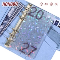 Hongbo meilleure vente étanche holographique A6 2027 calendrier tableau de bord pour classeurs budgétaires comme insert à feuilles mobiles pour cadeau organisateur