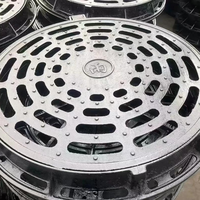 Grilles de drainage en fonte ductile pour égouts, couvercles de puits en fonte ductile, grilles de caniveau certifiées EN124, surface plaquée