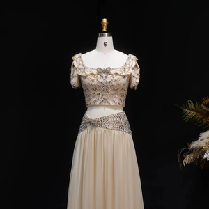 Jancember LSZ544 Conjunto Moderno <span class=keywords><strong>de</strong></span> Dos Piezas, <span class=keywords><strong>Vestidos</strong></span> <span class=keywords><strong>de</strong></span> <span class=keywords><strong>Fiesta</strong></span> <span class=keywords><strong>de</strong></span> Gasa con Manga Corta y Corte en A - Product Image 4