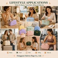 Ensemble de trousses de toilette matelassées multicolores, trousse de maquillage personnalisée avec logo, pochette de voyage pour cosmétiques, fabricant OEM en gros