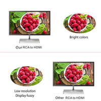 Convertidor de Video AV a HDMI Compatible con 1080P RCA para Consolas de Juegos, Decodificadores, PS3, Xbox, Reproductores HD, Conexión a TV o Monitor