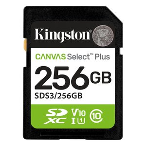 Kingston Canvas Select Plus 256Gb Sdxc <b>Memory</b> <b>Card</b> V10 U1 Class 10 - Product Image 1