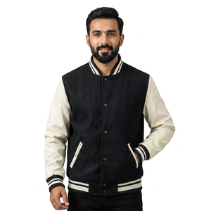 Blouson universitaire de baseball pour homme, modèle 2025, personnalisé, de haute qualité, avec broderie chenille et col montant, par le fabricant OEM - Product Image 1