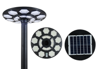 2024 UFO Harga terbaik semua dalam satu lampu jalan tenaga surya IP65 6V 20W 3.2V 15AH LiFePO4 ABS + PC 5730