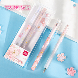 ปากกาสีชมพู ลายดอกเชอร์รี่เรียบง่าย สำหรับนักเรียน รุ่น 2639 - Product Image 6