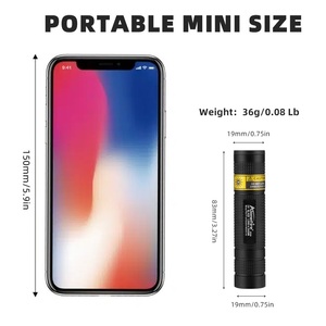 Mini 365nm Led Black Light <strong>UV</strong> <strong>Flashlight</strong> Usb Rechargeable Nail Lamp Pet Stain Leakage Marker Ore Money Scorpion Detection Lamp - Product Image 2