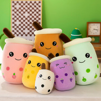 Peluche Kawaii Mignonne en Forme de Tasse de Bubble Tea, Jouet en Peluche Doux, Poupée Thé au Lait, Rembourrage Coton PP, Prix d'Usine en Gros