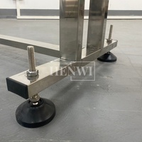 Henwi 2 mètres bande transporteuse Table de collecte plate-forme d'opération pour emballer shampooing bouteille crème pot détergent Jerrycan bouteilles