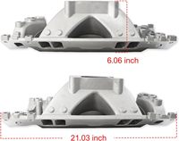 Collecteur d'admission en satin pour Chevy SB 1996 et versions ultérieures Vortec, Air-Gap, Sigle Plane, Super Idle 3500-8000 tr/min