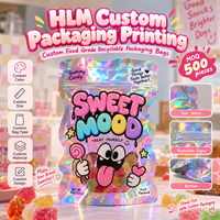 Sacs Doypack en Mylar imprimés sur mesure en gros, 3.5g 7g 14g 28g, pochettes d'emballage en aluminium mat refermables anti-odeur avec fermeture Ziplock
