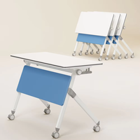 Vente directe d'usine, table d'entraînement multifonctionnelle pliable simple, ensemble de meubles scolaires, table et chaise