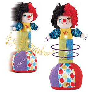 大地OEM/ODM音乐灯电动跳舞毛绒玩具跳舞小丑玩具