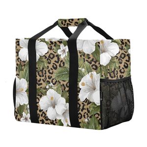Bolsa de Compras Reutilizable con Diseño de Hibisco Hawaiano, Personalizada al por Mayor, con Asa, Gran Capacidad, Impermeable, para la Playa - Product Image 2