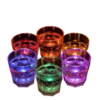 Vaso de Whisky LED Activado por Agua, 6 Colores, Vaso Luminoso, Apto para Alimentos, Irrompible, Reutilizable para Bar, KTV, Fiestas, Bodas y Eventos