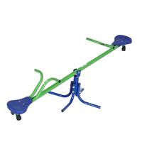 360 °   Balançoire à bascule rotative pour 2 enfants en métal avec poignées pour jardin et aire de jeux extérieure