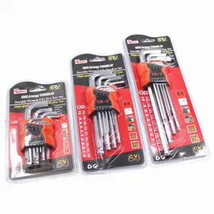9 pcs durable ball and torx end with plastic holder hex key allen wrench spanner tool set