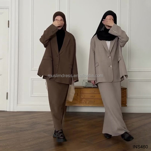 Su misura di alta qualità moda ufficiale da donna classica <span class=keywords><strong>con</strong></span> scollo a V a manica lunga <span class=keywords><strong>Blazer</strong></span> nero aderente <span class=keywords><strong>con</strong></span> <span class=keywords><strong>gonna</strong></span> lunga - Product Image 5